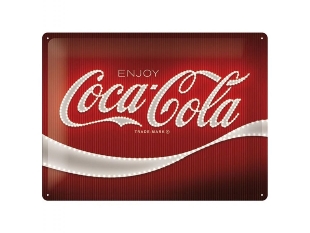 Plechová Ceduľa Coca-Cola Lights Logo