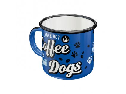 Plechový Hrnček I Love Coffee and Dogs