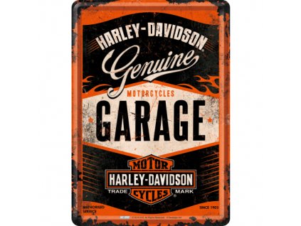 Plechová Pohľadnica Harley-Davidson Garage