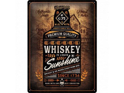 Plechová Ceduľa Whiskey Sunshine