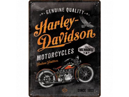 Plechová Ceduľa Harley-Davidson (Timeless Tradition)
