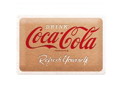 Plechová Ceduľa Coca-Cola Cardboard Logo