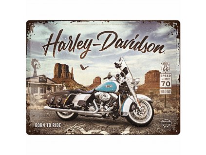 Plechová Ceduľa Harley-Davidson King of Route 66