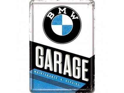 Plechová Pohľadnica BMW Garage