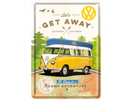 Plechová Pohľadnica VW Camp Adventure