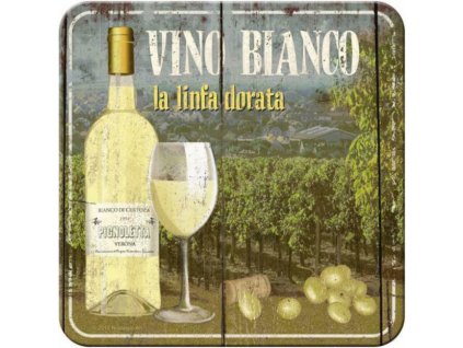 Plechové Podtácky Vino Bianco