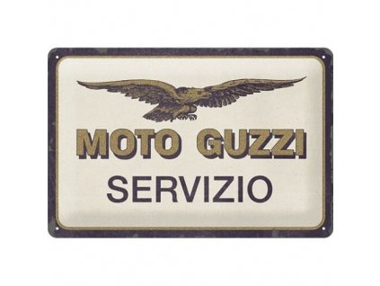 Plechová Ceduľa Moto Guzzi Servizio