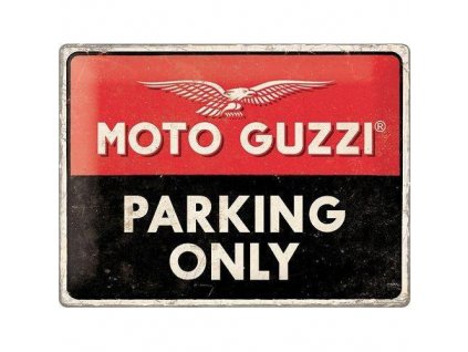 Plechová Ceduľa Moto Guzzi Parking Only