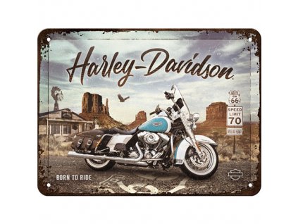 Plechová Ceduľa Harley-Davidson Born To Ride