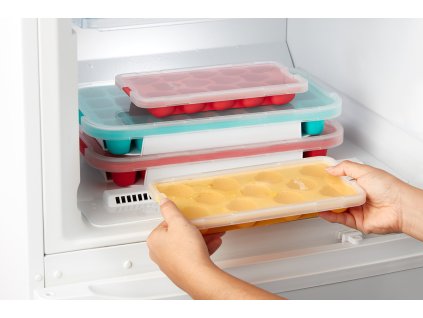 Veľká Silikónová Forma Na Ľad Lékué Industrial Ice Cube Tray - Červená