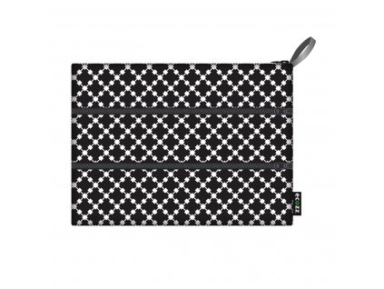 Ecozz Zip Bag - Squares black