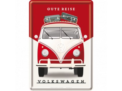 Plechová Pohľadnica Volkswagen (Gute Reise)