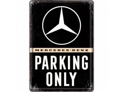 Plechová Pohľadnica Mercedes-Benz Parking Only