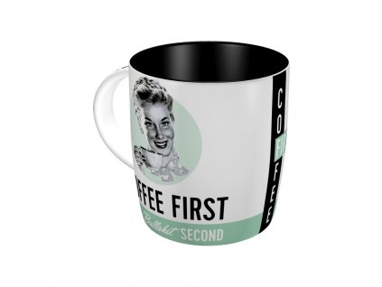 Keramický Hrnček - Coffee First, Bullshit Second