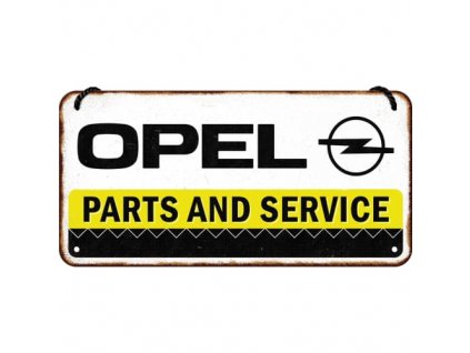Plechová Ceduľa Opel Parts And Service