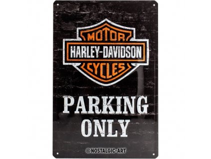 Plechová Ceduľa Harley-Davidson Parking Only