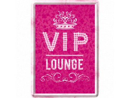Plechová Pohľadnica VIP Lounge - Ružová