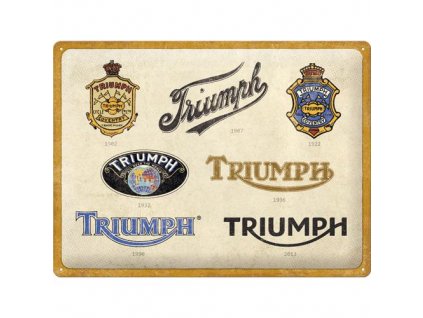 Plechová Ceduľa Triumph Logo Evolution