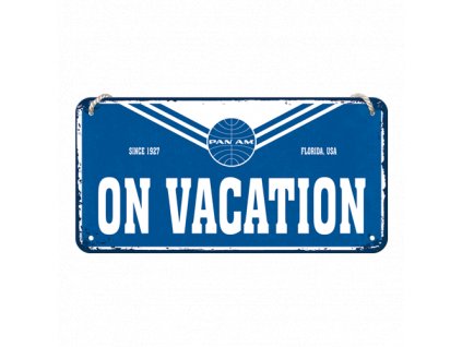 Plechová Ceduľa Pan Am On Vacation