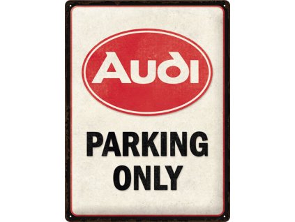 Plechová Ceduľa Audi Parking Only
