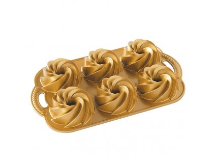 Nordic Ware Forma Na Mini Bábovky Heritage - Zlatá