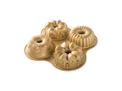 Nordic Ware Forma Na 4 Menšie Bábovky - Zlatá