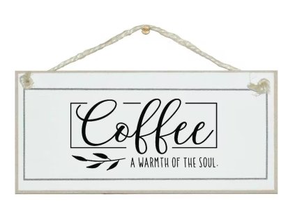 Drevená Cedula - Coffee
