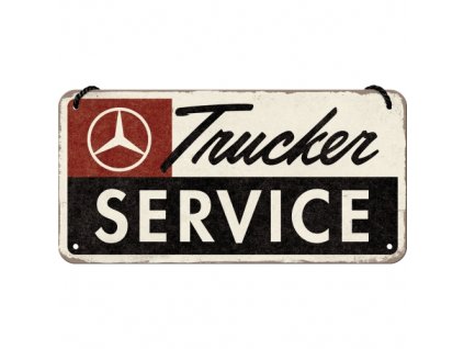 Plechová Ceduľa Mercedes Benz Trucker Service