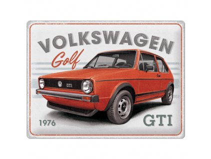 Plechová Ceduľa VW Golf GTI 1976