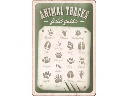Obraz - Plechová Ceduľa Animal Tracks