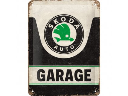 Plechová Ceduľa Škoda Garage