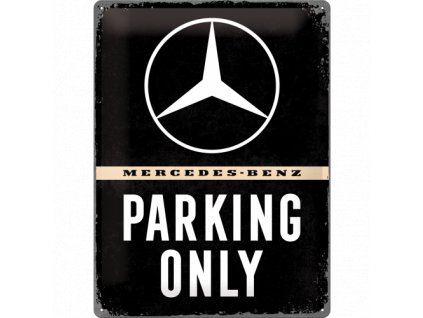 Plechová ceduľa Mercedes-Benz Parking Only (2)