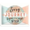Plechová Ceduľa Every Journey Begins With A Single Step