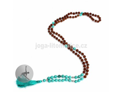 229 mala rudraksa tyrkys 8mm