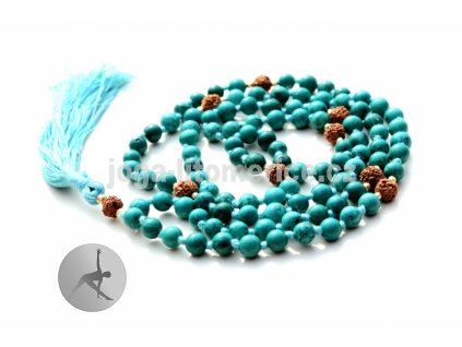 256 mala tyrkys rudraksa 6mm