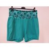 Šortky na jógu Mandala modrozelená (Barva nabíraný střih, Velikost XL)