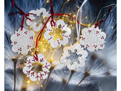 Porcelánové ozdoby. Hvězdy.  Porcelánové ozdoby.  Hvězdy.