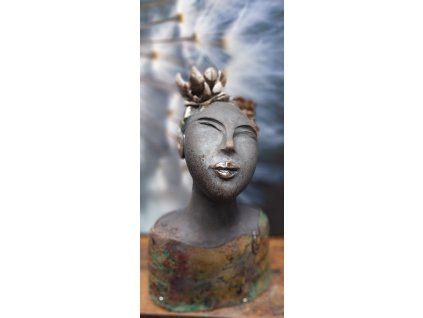 Keramická hlava/ Zasněná  Keramická socha