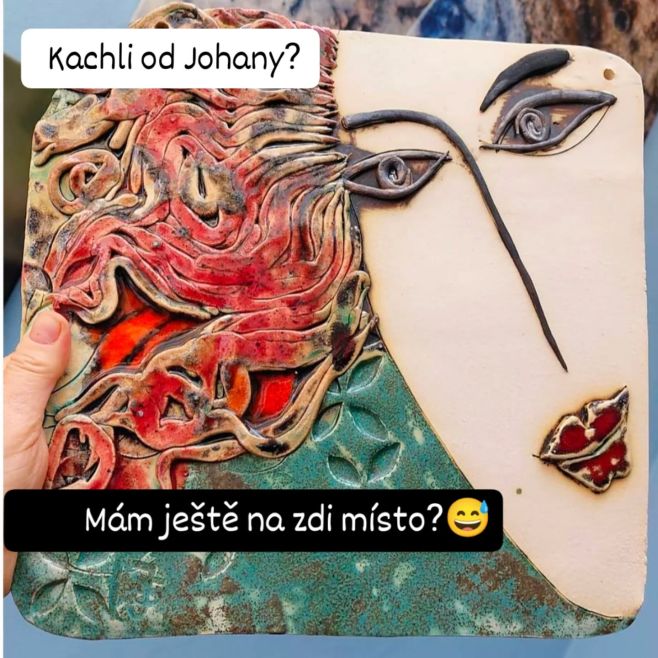 Keramika jako společník! To je přesně pro mě! #johankastrnadova #minigalerie #keramickakachle #ceramicwoman