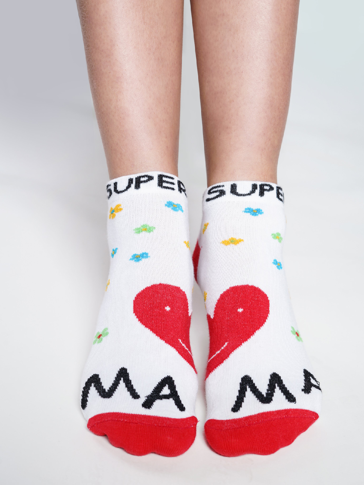 Dámské ponožky krátké Mama Barva: bílá, Velikost ponožek: 39-41