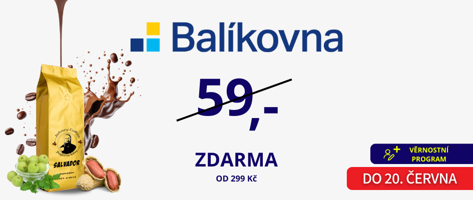 Objednej si svou oblíbenou kávu a poštovné neřeš – doručíme ti ji zdarma. Platí jen na e-shopu a jen přes Balíkovnu!