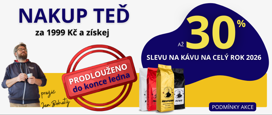 SLEVA až 30 % na kávu z pražírny  na celý rok 2026