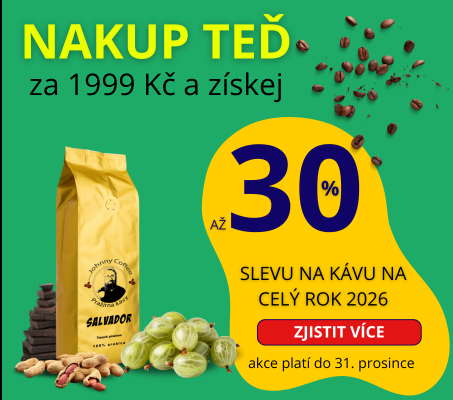 Sleva na kávu na celý rok 2026