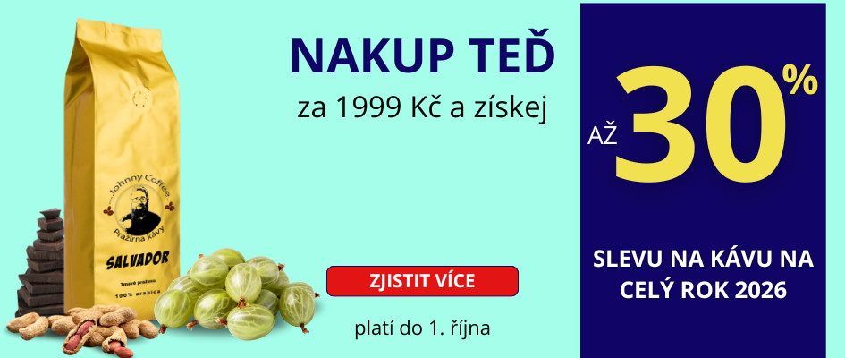 Získej až 30% slevu na kávu na celý rok 2026