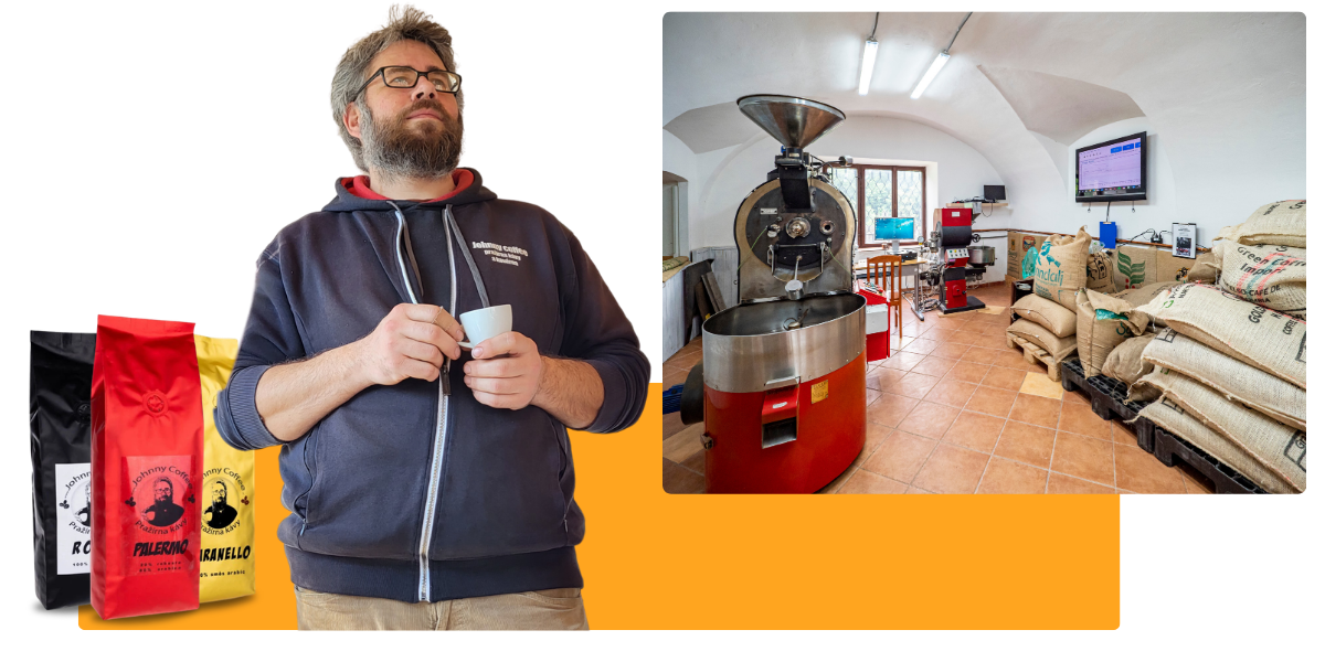 Jan Bohatý – hlavní pražič Johnny Coffee, Moravský Krumlov