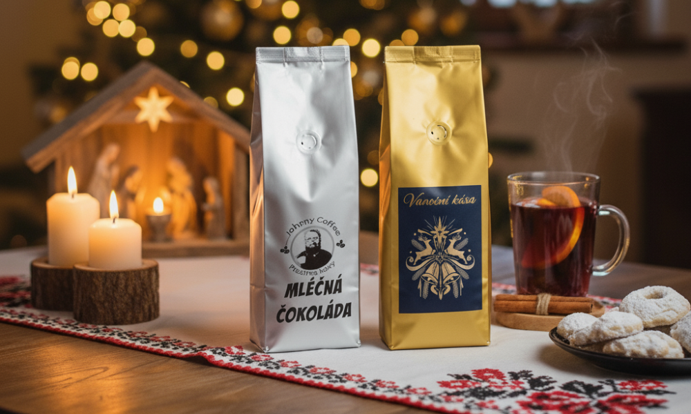 Dárkové balíčky s kávou – vánoční balení Johnny Coffee