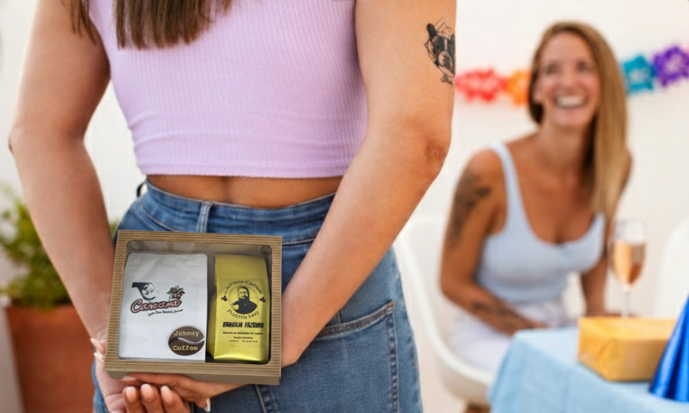 Dárkový set káva Brasil Fazenda a Cascara – originální dárek s kávou