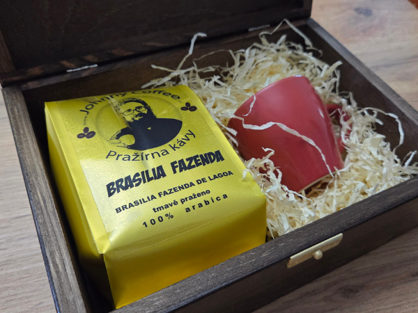Káva Brasil Fazenda 200 g, tmavě pražená 100% arabica Bourbon z Brazílie