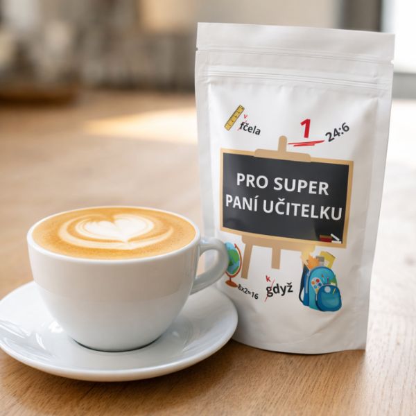 Cappuccino z kávy Poděkování učitelům
