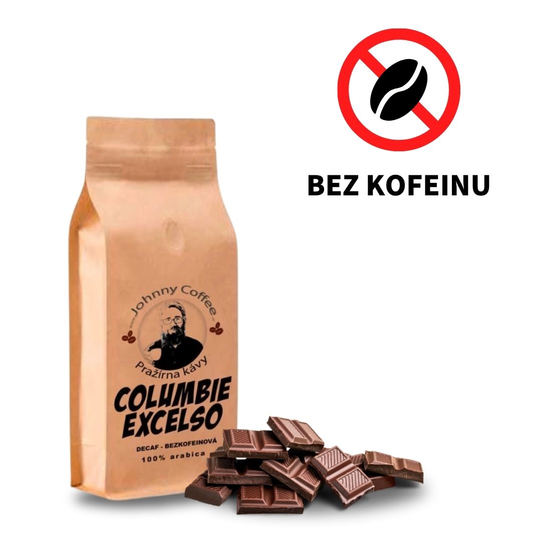 Bezkofeinová káva Columbie Sugarcane Decaf od Johnny Coffee — balíček